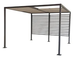 Gartenpavillon Pergola Gartenmöbel Gartenmöbelzubehör Pavillon Gazebo Strapazierfähig Elegante Form Rostfrei Sonnenschutz Überdachung Alu Garten "Amun" 3 X 4 M Von Jet-Line