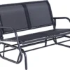 Outsunny Schaukelbank Gartenbank Gartenschaukel Sitzbank Bank Parkbank Schaukel Metall Gartenmöbel 2-Sitzer