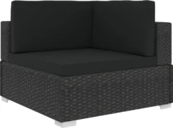 VidaXL Ecksofas 2 Stk. Mit Auflagen Poly Rattan Schwarz -Deutschland Garten Zier Verkaufs-Shop 641b686c4f548cce1f4acb5f6bfd248c