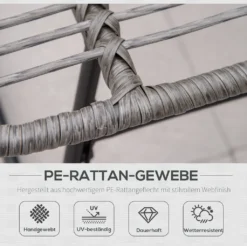 Outsunny Rattan Relaxsessel Mit Fußhocker Gartensessel Outdoor Rattanstuhl Mit Kissen Stahl Polyester Grau 69 X 76 X 70 Cm -Deutschland Garten Zier Verkaufs-Shop 641ef962fa2a7ec741ecbb38a323d69d