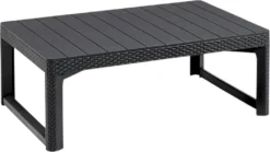 Allibert Gartentisch Lyon, Graphitgrau -Deutschland Garten Zier Verkaufs-Shop 6468910142655f02fe84c64979394ada