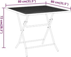 VidaXL Gartentisch 80x80x72 Cm Streckmetall Anthrazit -Deutschland Garten Zier Verkaufs-Shop 6488faa3c1b2a13ab19da17b36b5d0a9