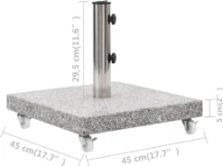 VidaXL Sonnenschirmständer Granit 30 Kg Quadrat Grau -Deutschland Garten Zier Verkaufs-Shop 64fea10d24f6a9c457063a3cf8a964ed