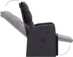 VidaXL Garten-Liegestuhl Mit Auflage Poly Rattan Schwarz -Deutschland Garten Zier Verkaufs-Shop 6512677639c3901a8230c41e21ec726f