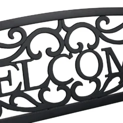 Relaxdays Gartenbank Metall Welcome -Deutschland Garten Zier Verkaufs-Shop 6517153de25e6d38d66893286a491f16