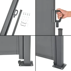 Pro-Tec Seitenmarkise 180 X 300 Cm Mittelgrau Sichtschutz Markise Sonnen- & Windschutz -Deutschland Garten Zier Verkaufs-Shop 65b7b97ed133aafa89b55ec9c88fcdcc