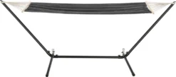 Hängematte Mit Gestell Hängeschaukel 200 X 100 Cm Indoor Outdoor Baumwolle Bis 120 Kg Dunkelgrau -Deutschland Garten Zier Verkaufs-Shop 66cc38468b269b5454d6829df737a1d3