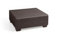 Allibert Salta 5 Tlg Loungeset 4x Hocker 1x Tisch Braun Inkl. Sunbrella Kissen - Rattanoptik, Wetterfest, Garten, Outdoor -Deutschland Garten Zier Verkaufs-Shop 66e370d14b9dd1ed8fa041c97ab5c6c2