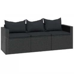 VidaXL Garten-Lounge-Set Schwarz Poly Rattan -Deutschland Garten Zier Verkaufs-Shop 67bb605cad4ac45787580afb18ece390