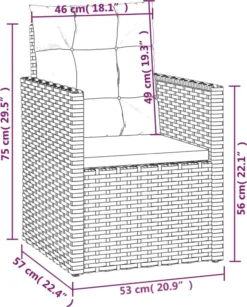 VidaXL Gartensessel Mit Kissen Schwarz Poly Rattan -Deutschland Garten Zier Verkaufs-Shop 683def7fd96cb4ff1ced860dd8e85d89