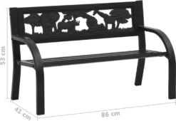 VidaXL Kinder-Gartenbank 86 Cm Stahl -Deutschland Garten Zier Verkaufs-Shop 68a7a7852cc07b1c8cea764331b0cad5