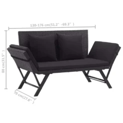VIDAXL Möbel Gartenbank Mit Auflagen 176 Cm Schwarz Poly Rattan 2023 -Deutschland Garten Zier Verkaufs-Shop 6940c2d82da32bab115088cce49ca653