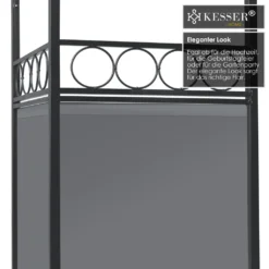 KESSER® - Pavillon 3x3m Wasserabweisend UV-Schutz 50+ Metall Gestell Partyzelt Gartenzelt Luxus Gartenpavillon 9m² Festzelt, Farbe:Grau -Deutschland Garten Zier Verkaufs-Shop 697eefec4966c405d0200959cb588fb3