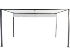 Pavillon Sky, 300x400cm, Gestell Aus Aluminium/Stahl, Pulverbschichtet In Anthrazit, Dach Aus Polyester 200g In Grau, Zerlegt Im Karton Verpackt -Deutschland Garten Zier Verkaufs-Shop 6986d4b30e4dc19fae705eec478bf739