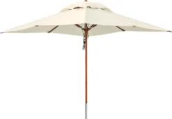 Anndora Sonnenschirm Gartenschirm 3x3m Eckig Natural Winddach UV-Schutz - Ohne Teleskop | Natural 2 -Deutschland Garten Zier Verkaufs-Shop 698c2bab10a578819752a973f5e7b5a9