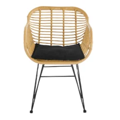 Möbilia Gartensessel 2er-Set Aus Polyrattan |inklusive Sitzkissen | B 58 X T 59 X H 80 Cm | Natur-schwarz | 10020007 | Serie GARTEN -Deutschland Garten Zier Verkaufs-Shop 69b8823b4114dc9f06ddb17593627c25