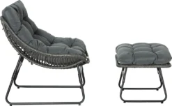 Outsunny Rattan Relaxsessel Mit Fußhocker Gartensessel Outdoor Rattanstuhl Mit Kissen Stahl Polyester Grau 69 X 76 X 70 Cm -Deutschland Garten Zier Verkaufs-Shop 6a321ea5cd72baeb60a2a2f95cee25f4