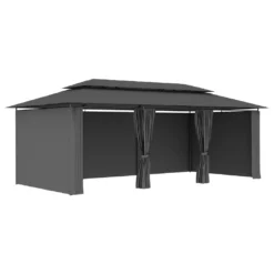 VidaXL Pavillon Mit Vorhängen 600x298x270 Cm Anthrazit -Deutschland Garten Zier Verkaufs-Shop 6aa0dbaacb45ebd7bd62f5786d104fe1