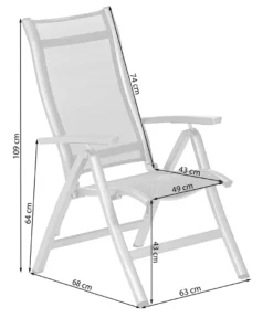 Dehner Klappsessel Chicago, Hochlehner, 109 X 63 X 68 Cm, Aluminium/Textilene, Grau -Deutschland Garten Zier Verkaufs-Shop 6b247c5eb2e728158397aa37a9d1e97f