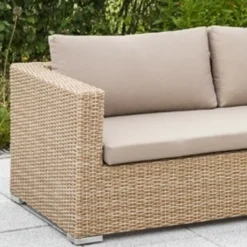Merxx Gartenlounge Veneto Stahl, Kunststoffgeflecht Natur 215 Cm X 140 Cm X 56 Cm -Deutschland Garten Zier Verkaufs-Shop 6b6bbe8354ecb9806c8a1fd3246e5728