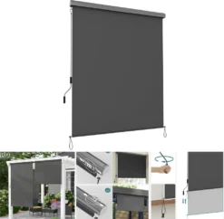 SONGMICS Alu-Senkrechtmarkise Für Balkon, Markise, Terrasse, 1,6 X 2,5 M (B X L), Aus Polyester (280 G/m²), Mit Grauer Markisenkassette, Vertikalmarkise Für Außen, Für Windschutz, Sonnenschutz Und Sichtschutz, Grau GSA165GY -Deutschland Garten Zier Verkaufs-Shop 6b73c4bea8259cf6f3fed82f50705e66