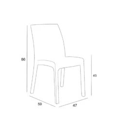 Stapelbarer Rattanstuhl Garten Restaurant Außenbar Virginia BicaFarbe: Schwarz, Höhe (cm): 86, Breite (cm): 47, Tiefe (cm): 59, Zusammensetzung: POLYPROPYLENE, Modelle: VIRGINIA, Länge (cm): 59 -Deutschland Garten Zier Verkaufs-Shop 6ba199bf0a0a6d34cd8d2851b8de16ab