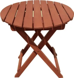 Garden Pleasure Gartentisch Balkon Klapptisch Holztisch Beistelltisch Tisch Rund