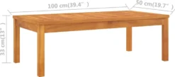 VidaXL Couchtisch 100x50x33 Cm Massivholz Akazie -Deutschland Garten Zier Verkaufs-Shop 6c31238099a6a95330ed2e6e03c91c08