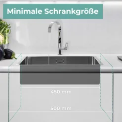 MIZZO Linea Edelstahl Spüle 450-400 Flächenbundig / Unterbau -Deutschland Garten Zier Verkaufs-Shop 6c33458f174ce99ebfc0046c9ed73527