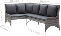 VidaXL Garten-Ecksofas 2 Stk. Poly Rattan Grau -Deutschland Garten Zier Verkaufs-Shop 6c96ad9ac2320fe9e58e4a3453a05af5
