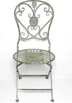 Metall-Stuhl "Pfauenauge, Maße Ø 40 Cm, Sitzhöhe 45 Cm, GH 93 Cm -Deutschland Garten Zier Verkaufs-Shop 6deb130545e105ad242f2a089796fe16