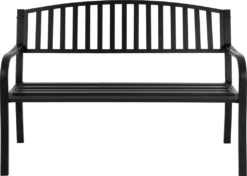 ProGarden Gartenbank Metall 127x50x85 Cm Schwarz -Deutschland Garten Zier Verkaufs-Shop 6df2cb8ac42b3d7e40264048e7e03042