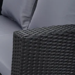 MeXo Gartenmöbel Set Lounge Set Polyrattan Lounges 4-teile Für 3-4 Personen Garten & Balkon Sitzmöbel-Set Schwarz -Deutschland Garten Zier Verkaufs-Shop 6e423422118dd8fae0266cff7477b518