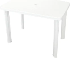 VidaXL Gartentisch Weiß 101 X 68 X 72 Cm Kunststoff