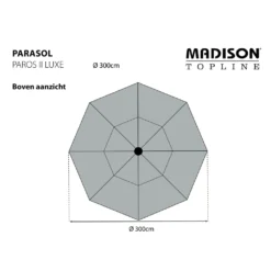 Madison Sonnenschirm Paros II Luxe 300 Cm Grau -Deutschland Garten Zier Verkaufs-Shop 6ee425b9db5400279d69d7f2cd342a77