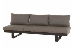 SIENA GARDEN Avenia Dining-Bank/Liege, Anthrazit/taupe Meliert, Aluminium, 73x195x70 Cm, Inkl. Sitz-und Rückenkissen