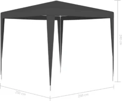 VidaXL Profi-Partyzelt 2,5×2,5 M Anthrazit 90 G/m² -Deutschland Garten Zier Verkaufs-Shop 6fe118e5d9f243769e9db41c8507d861