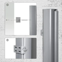 SONGMICS Alu-Seitenmarkise, Ausziehbar, 200 X 350 Cm, Aus Polyester (280 G/m²), Markise, Sichtschutz, Sonnenschutz, Blickdicht, Seitenrollo, Für Balkon, Terrasse, Garten, Grau GSA205G01 -Deutschland Garten Zier Verkaufs-Shop 6ffb93295801fa59b07aeea8d3ec8b3c