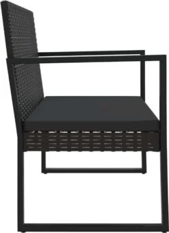 VidaXL Gartenbank Mit Kissen Schwarz 106 Cm Poly Rattan -Deutschland Garten Zier Verkaufs-Shop 70609f1afb7c5a374bb2065a88504cea