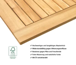 Dehner Gartenmöbel Sofa Macao, Inkl. Polster, Ca. 203 X 63 X 44 Cm, FSC® Akazienholz/Polyester, Geölt, Braun/grau -Deutschland Garten Zier Verkaufs-Shop 70d597641bb3e02dc71546fb43488449