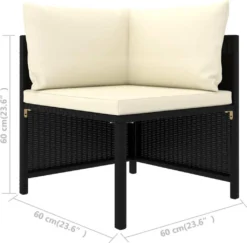 VidaXL 5-tlg. Garten-Sofagarnitur Mit Auflagen Schwarz Poly Rattan -Deutschland Garten Zier Verkaufs-Shop 7162501a1ae0c7e86c3a58cb77360aea