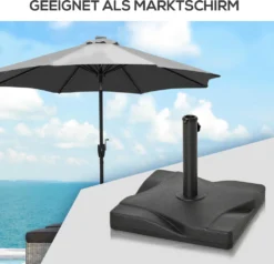 Outsunny Sonnenschirmständer 20 Kg Schirmständer Für Sonnenschirm Schirmstangen 30-38 Mm Sonnenschirmfuß Für Garten Terrasse Balkon Zement 41,5 X 41,5 Schwarz -Deutschland Garten Zier Verkaufs-Shop 7181be344ad8a3273f7cac701d5094ed