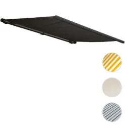 Elektrische Kassettenmarkise H122, Markise Vollkassette 4x3m Polyester Anthrazit, Rahmen Anthrazit -Deutschland Garten Zier Verkaufs-Shop 71a6018b7c034db5979e72b2f77318a5
