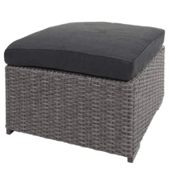 Poly-Rattan Garnitur HWC-J38, Garten-/Lounge-Set Sitzgruppe, Spun Poly Halbrundes Rattan Grau, Kissen Anthrazit -Deutschland Garten Zier Verkaufs-Shop 71ded43bde496ebe40b5f469306f80b6
