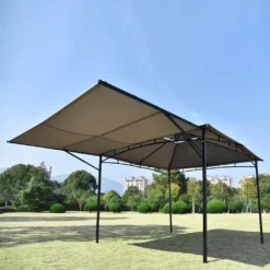 Flieks Pavillon 3x3 Wasserdicht, Gartenpavillon Grillpavillon Mit Seitenwand, Dach Und Pulverbeschichteter Stahl Partyzelt -Deutschland Garten Zier Verkaufs-Shop 7254b9bab0449513cc257dc8f015539b