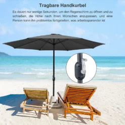 Wolketon Sonnenschirm 3.5m 3m Wasserabweisend Garten UV30+ Terrassen Mit Handkurbel -Deutschland Garten Zier Verkaufs-Shop 72fbe1f6fb8620ac00a56ae030ebd38e