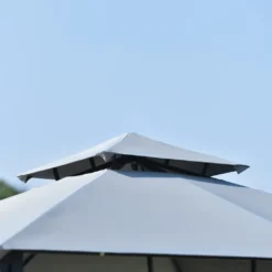 Flieks Pavillon 3x3 Wasserdicht, Gartenpavillon Grillpavillon Mit Seitenwand, Dach Und Pulverbeschichteter Stahl Partyzelt -Deutschland Garten Zier Verkaufs-Shop 7339e72e63415fb39f1041c8ac09e651 1