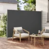 SONGMICS Seitenmarkise, Sichtschutz, 200 X 400 Cm, Ausziehbar Aus 220 G/m² Polyester,Blickdicht, Seitenrollo, Für Balkon, Terrasse, Garten, Anthrazit GSA204G02