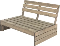 ECD Germany Gartenbank 3-Sitzer Mit Rückenlehnen, 120x76,5x80 Cm, Grau, Aus Massivholz, Robust Und Wetterfest, Parkbank Sitzbank Gartenmöbel Holzbank Bank, Für Garten, Balkon Und Terrasse
