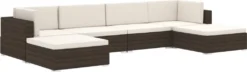 VidaXL Modular-Sofa-Eckteil 1 Stk. + Auflagen Poly Rattan Braun -Deutschland Garten Zier Verkaufs-Shop 750a91134296d3192a3ad73a50b6803f